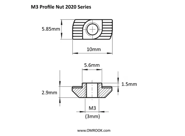 M3 Profile Nut