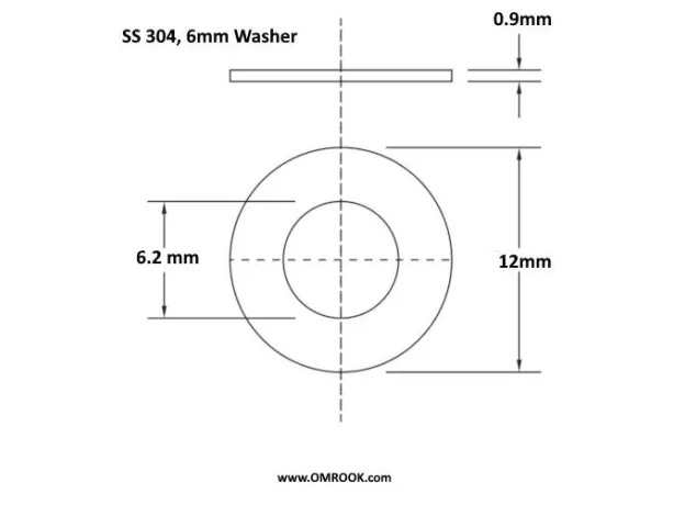 SS304 M6 Washer